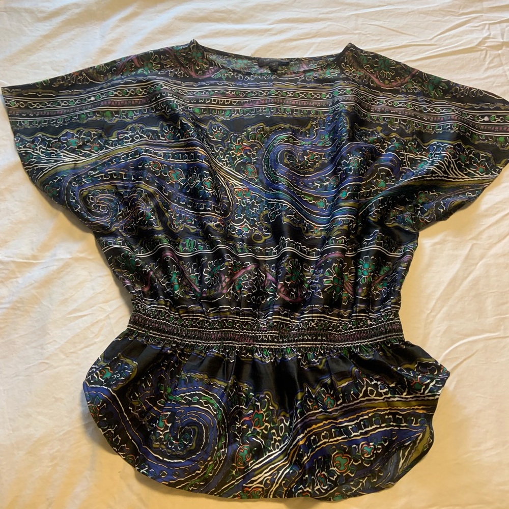 XS  The Limited shirt short sleeve silky shirt
